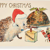 Illustrated Christmas Greeting Card, Christmas Pudding