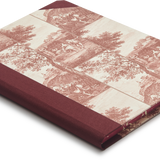 Hardback "Composition Ledger" Notebook, Burgundy Toile de Jouy