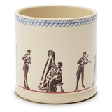 Spongeware Large Ceramic Pen Pot, Musician