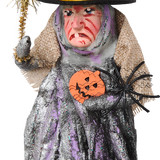 Halloween Witch and Cat Cotton Doll Ornament