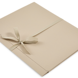 A4 Archival Folder, Beige with Beige Cotton Ribbon