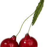 Cherries on a Clip Glass Ornament