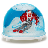 Nostalgic Alpine Snow Globe, Slalom Runner