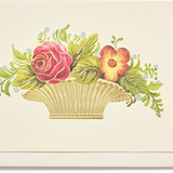 Engraved Bowl of Flowers Greeting Card
