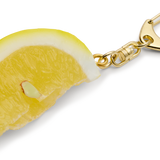 Faux Lemon Wedge Keyring
