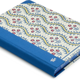 Extra-Thick "Composition Ledger" Notebook, Dominoté Tralci e Fiori, Tricolore Blue
