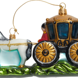 Horse and Carriage Glass Ornament