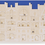 Advent Calendar Card, White and Blue Façade