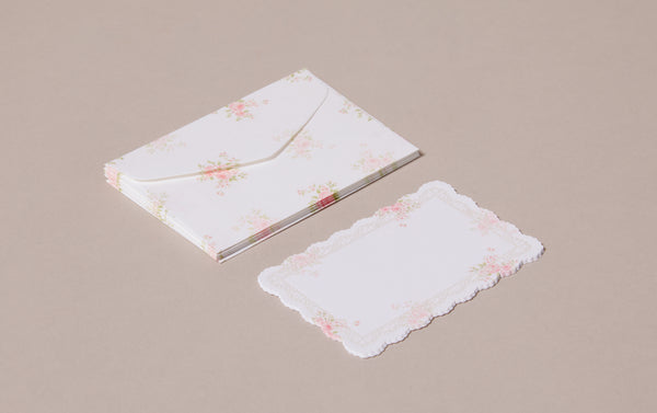 Mini Japanese Letter Writing Set - Roses and Lace