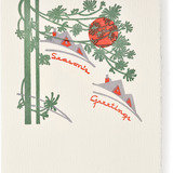 Letterpress Christmas Greeting Card, Slope