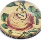 John Derian Moss Rose & Cupid Paperweight
