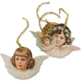 6 Angel Heads Gift Tags