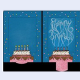 Happy Birthday Candles Venetian Blind Greeting Card