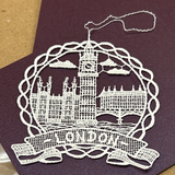 Starched Lace Hanging Ornament / London