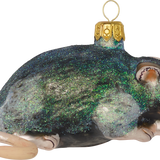 Dark Rat Glass Ornament
