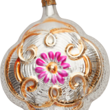 Angel and Flower Glass Ornament