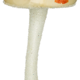 Tall Orange Mushroom Glass Ornament