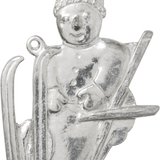 Snowman on Skis Tin Ornament