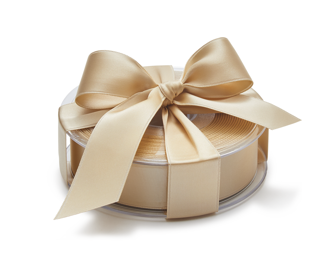 Premium Quality Swiss Ribbon, Champagne, 25m roll – Choosing Keeping