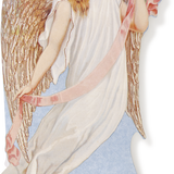 Die Cut Greeting Card, Angel with Ribbon