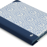 Extra-Thick "Composition Ledger" Notebook, Dominoté Flowers and Chevron