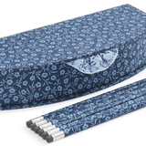Scanlon Apparati Pencil Box & Pencils, Blue Cornflower