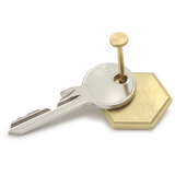 Brass Futagami Hexagon Keyring