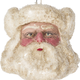 Papier-mâché Santa with Small Hat Ornament