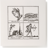 Square Miscellany Greeting Card, Love Lobster