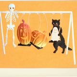 Engraved Spooky Swing Holographic Greeting Card
