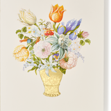 Still Life Bouquet Embossed Greeting Card