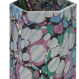 Hexagonal Marbled Pen Pot - Pattern 17