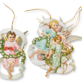 5 Cherubs with Ribbons Gift Tags