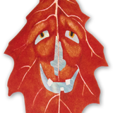 Spooky Oak Leaf Holographic Stickers