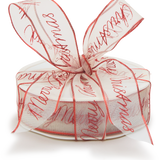 Sheer Merry Christmas Decorative Ribbon