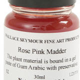 Natural Pigments Drawing Inks, Rose Pink Madder 30ml