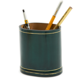 Oval Moulded Leather Pen Pot