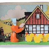 Wooden Miniature Matchbox Diorama, Farmyard