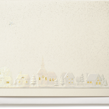 Engraved Christmas Village Snowy Night Greeting Card