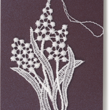 Starched Lace Hanging Ornament, Grape Hyacinth
