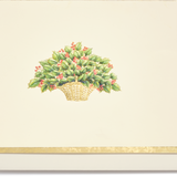 Engraved Basket of Holly Christmas Greeting Card