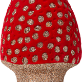 Flocked & Glittered Pointy Mushroom Decoration