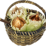 Three Nuts in Basket Glass Ornament