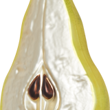 Pear Half Glass Ornament