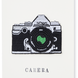 Japanese Embroidered Patch Greeting Card, Camera