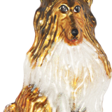 Collie Glass Ornament