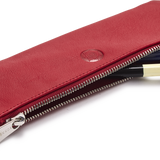 Red Small Leather Pencil Case
