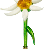Daisy on a Clip Glass Ornament