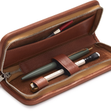 Tan Small Leather Pencil Case