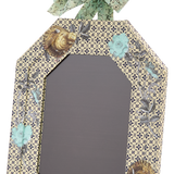 Scanlon Apparati Octagonal Frame, Blue with Flowers and Oysters